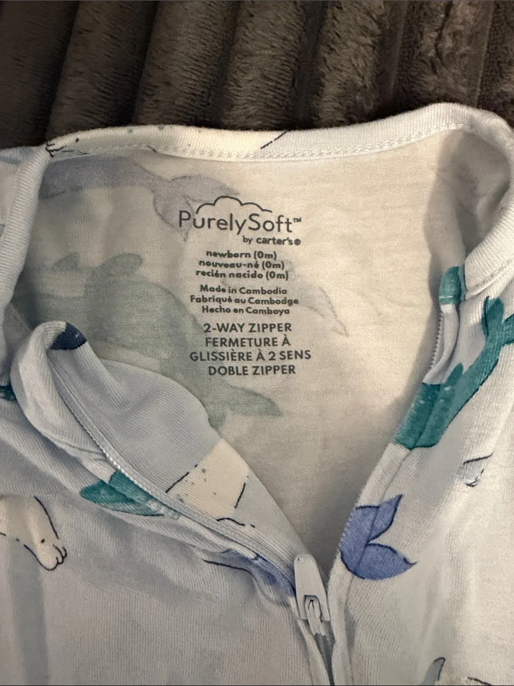 Carter’s Purely Soft Footed Whale Sleeper